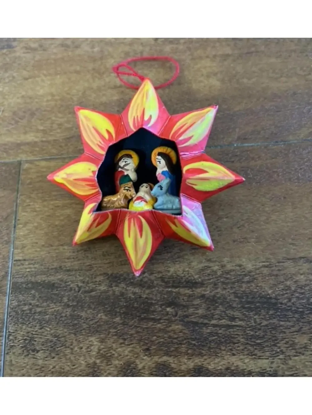 Handcrafted Peruvian Nativity Star Ornament